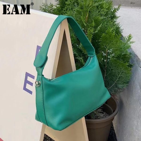 

shoulder bags [eam] women soft brief solid small pu leather flap personality all-match crossbody bag fashion tide 2021 18a3308