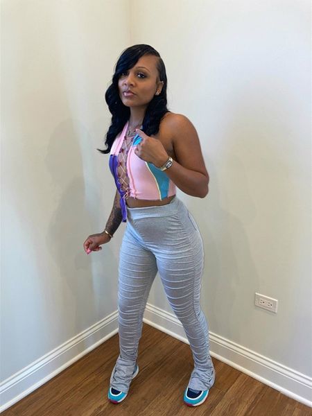 

Female Sporty Fashion Strong Waist Joggers Women's Pants A0du, Black;white