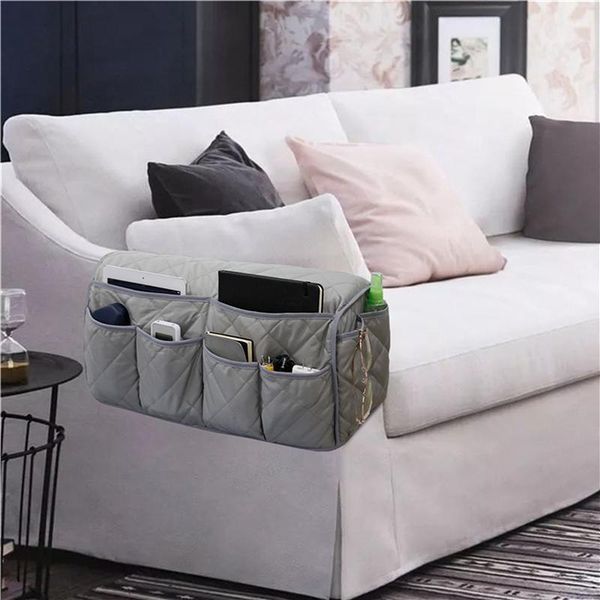 

storage bags sofa arm rest organizer waterproof magazines sundries anti slip remote control couch pocket 5 armrest bag