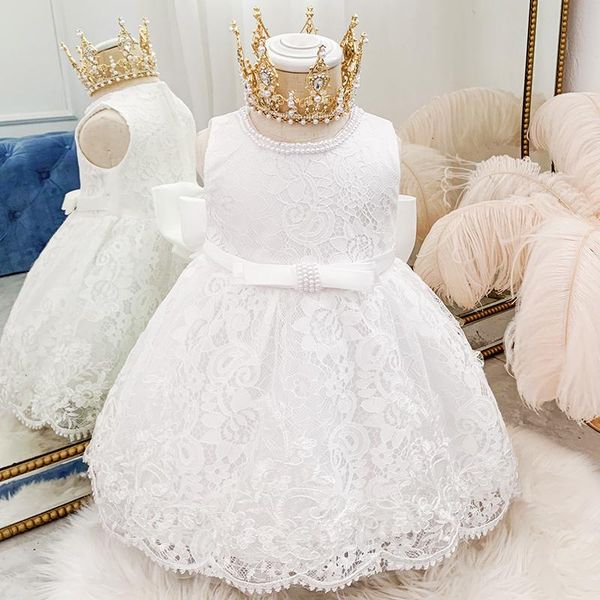 

girl's dresses baby dress sequin lace flower christening gown baptism clothes born kids girls birthday princess infant party costume, Red;yellow