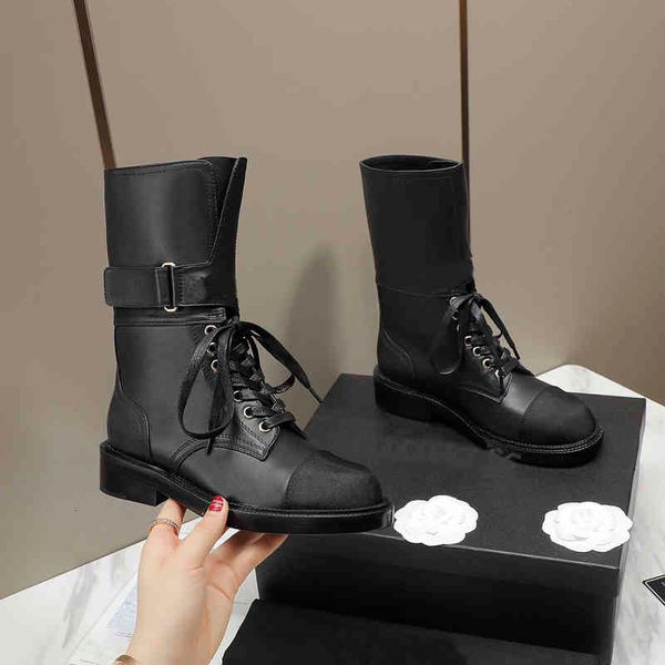 

designer luxury women classic fashion boot cowhide short boots leather shoes, Black