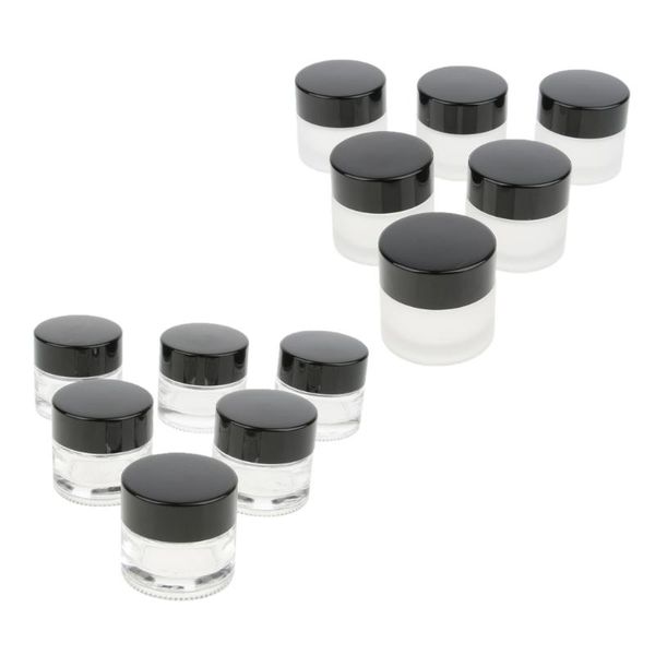 

storage bottles & jars 6 pcs cosmetic empty jar pot eyeshadow makeup face cream lip container