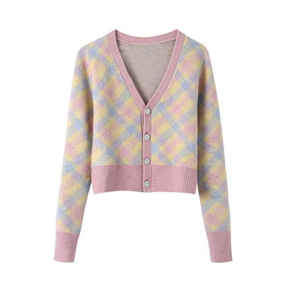 

women's knits & tees korean style v neck knitted women cardigan casual single breasted sweater 2021 spring autumn ladies sweaters, White