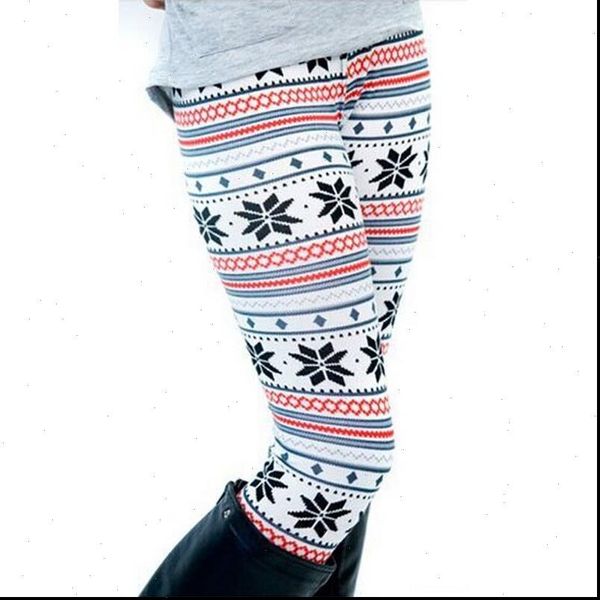 

kancool 2020 womens autumn leggings girl winter legging bottoms snowflake christmas deer print leggings women clothing jeggings, Black