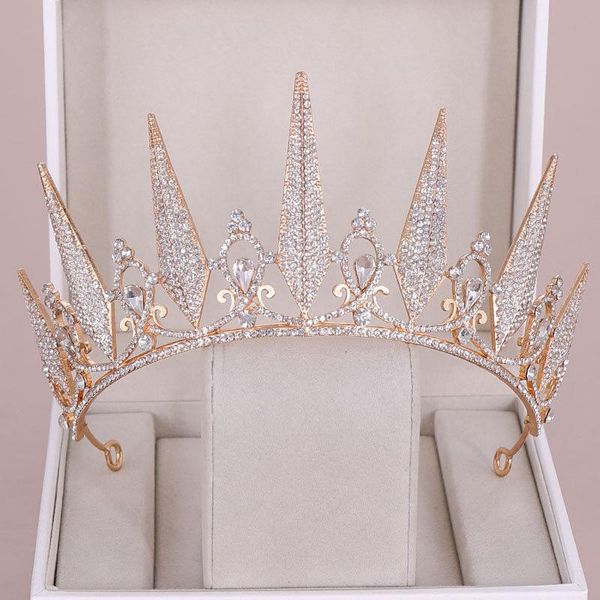 

hair clips & barrettes birthday crown crystal rhinestone headdress accessories for women wedding bridal headpiece maea99, Golden;silver
