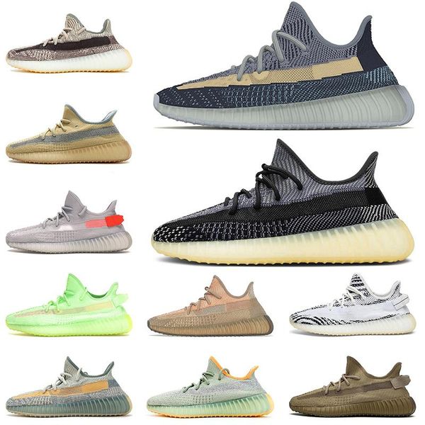 

ash blue carbon kanye running shoes static reflectie elada fashion yecheil gid glow zebra mens women trainers tennis size 36-48