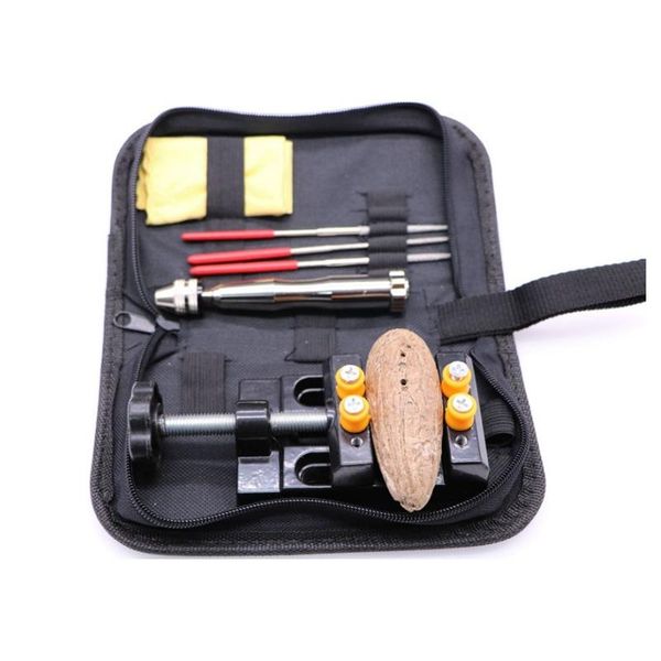 

professional drill bits twist set pin vise woodworking hand for model resin jewelry walnut amber beeswax metal