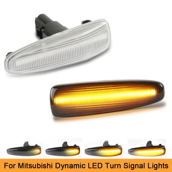 

emergency lights car styling led turn signal dynamic light side marker indicator lamp for mitsubishi asx pajero lancer outlander mirage mont
