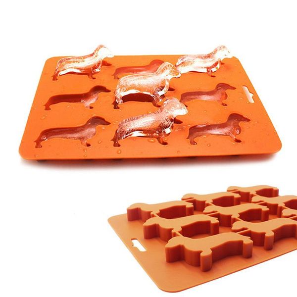 

baking & pastry tools silicone diy mold dog shaped 9 holes for chocolate soap ice tray making kitchen molds