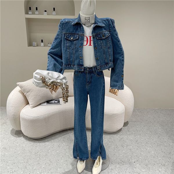 

spring women's fashions short lapel version denim loose load jacket suzy, Black;brown