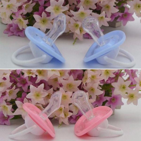 

pacifiers# 1pcs feeding pattern silicone pacifier flat nipple teether soother with handle kids care