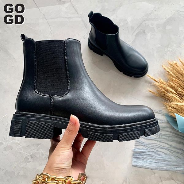 

boots [gogd]autumn 2021 products ladies zipper ankle bag autumn and winter fashion comfortable size 36-41, Black