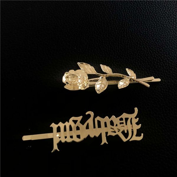 

hbp fashion gothic gold rose bangs with high street style letters, Silver