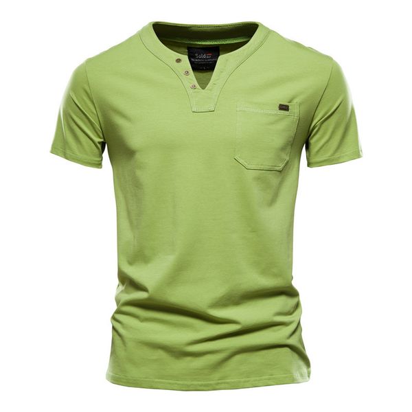 

men's t-shirts summer t-shirt simple casual fashion trend sports wear slim cotton pocket men's tees daily shirts, White;black