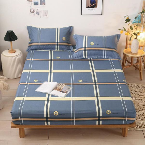 

sheets & sets bonenjoy 1 pc fitted sheet cotton single/double/queen/king size geometric style mattress cover on an elastic band for adult
