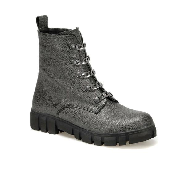

boots flo plum06y suede silver women 's butigo, Black