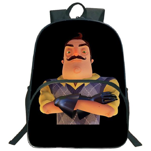 

backpack hello neighbor for boys girls school bags beautiful bookbag casual travel rucksack teens lapknapsack