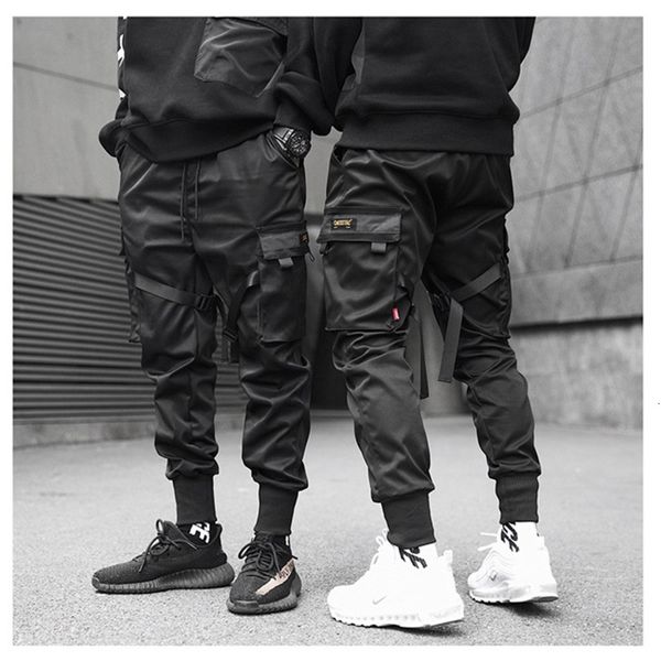 

black-pocket ribbons cargo pants harem harajuku sweatpant hip hop runners 8mq2