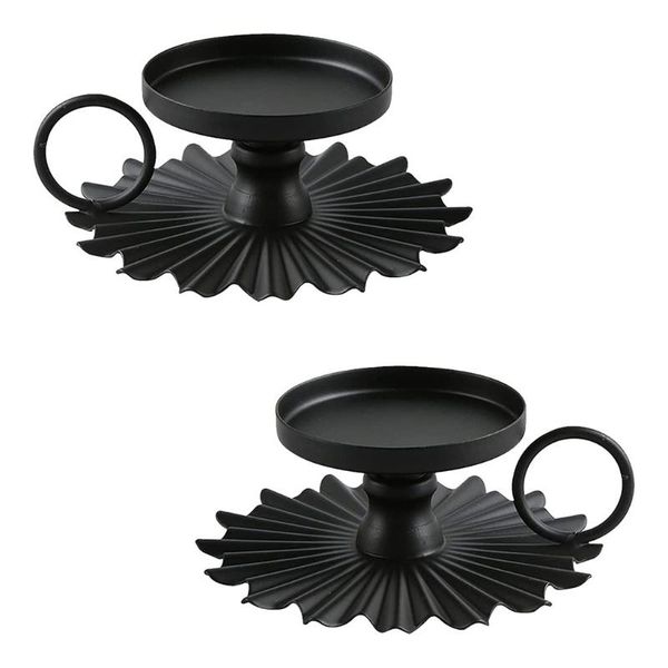 

candle holders t5ef 1pair vintage black decorative candlestick for wedding