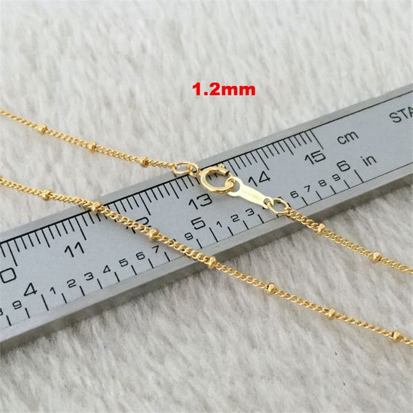 

1.2mm gold filled chain ball chain side stamp, Silver