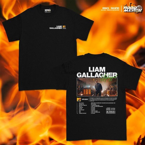 

men's t-shirts vintage musik liam gallagher - unplugged t-shirt, White;black