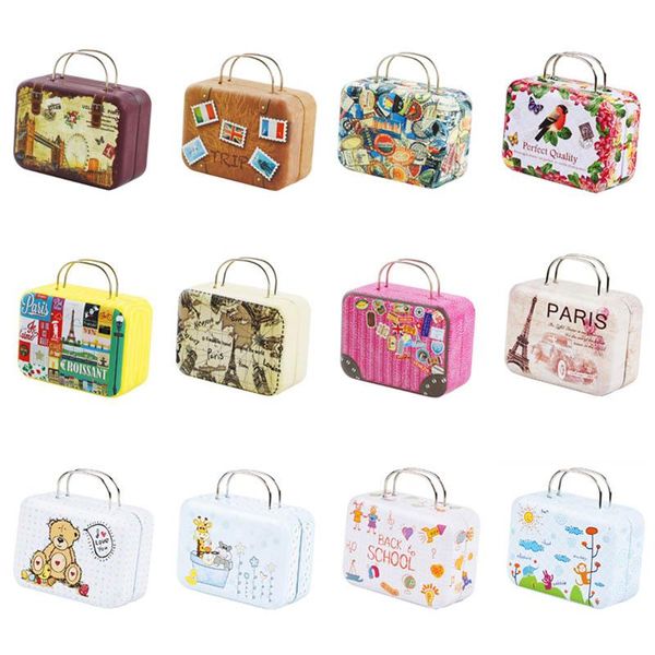 

storage bags candy box small decoration shape vintage tinplate purse europe style sundries organizer container tin boxes