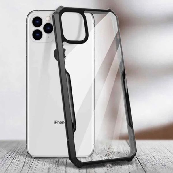 

acrylic two-in-one soft edge transparent anti-drop phone case for i 11 12 7 8