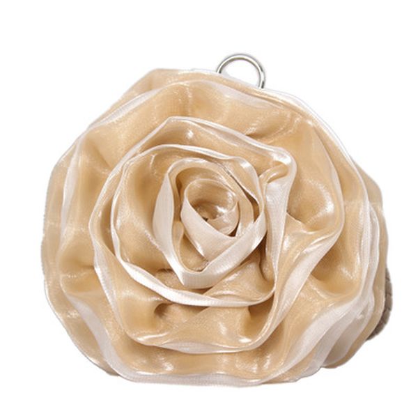 

fashion evening bags large 3d rose flower bag wedding banquet silk bag dress dinner handbag