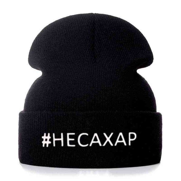 

russian letter cotton casual beanies for men women fashion knitted winter hat hip-hop skullies hat y21111, Blue;gray