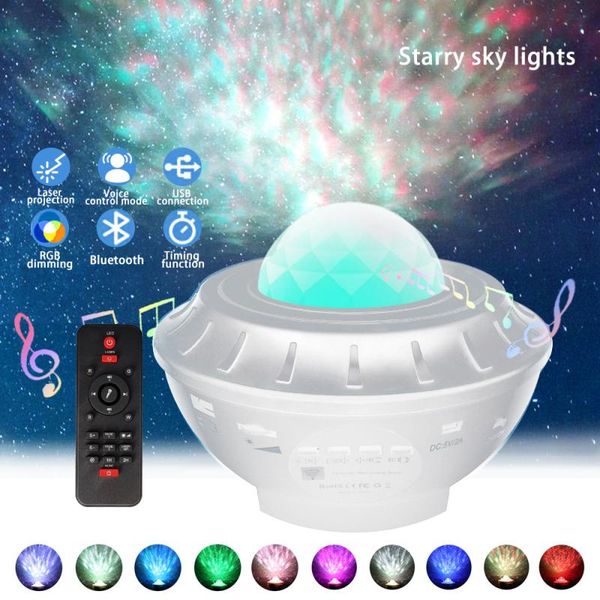 

smart home control 5v/2000ma led colorful starry sky projector night light rgbw2 romantic projection usb lamp ocean wave star lighting 220v