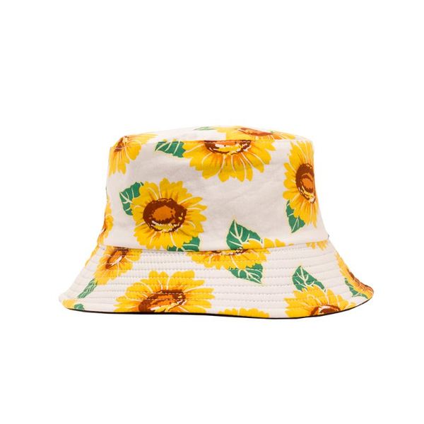

wide brim hats sunflowers hat fisherman flower bucket double-faced, Blue;gray