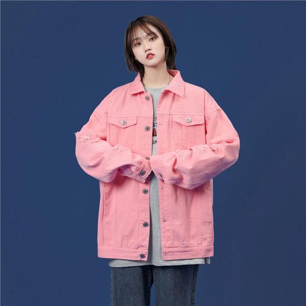 

spring new style couple hole loose casual jacket plus size men's trend, Black;brown