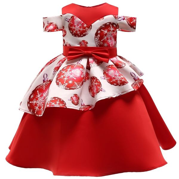 

new girls dressed up to attend birthday party first snow stamp dress girl christmas day party prom dress vestidos, White;pink