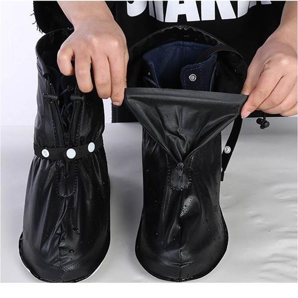 

women's waterproof rain boots elegant comfortable rainproof anti-skid thickened adjustable tightness shoe covers reusable jllngb