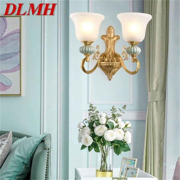

dlmh ledÂ brass wallÂ sconces lamp modern luxury design ceramic light indoor for home bedroom corridor l