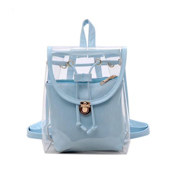 

backpack mini fashion women pvc designer girl clear transparent bag jelly travel for lady female shoulder bags