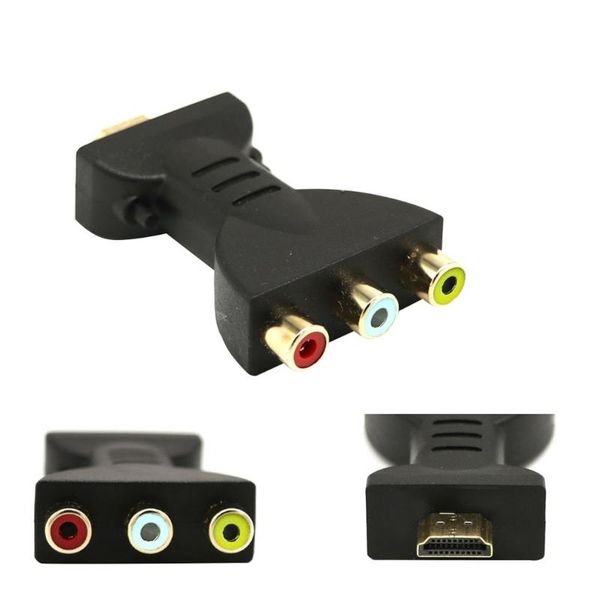 

audio cables & connectors portable -compatible to 3 rca video av adapter component converter for hdtv dvd projector