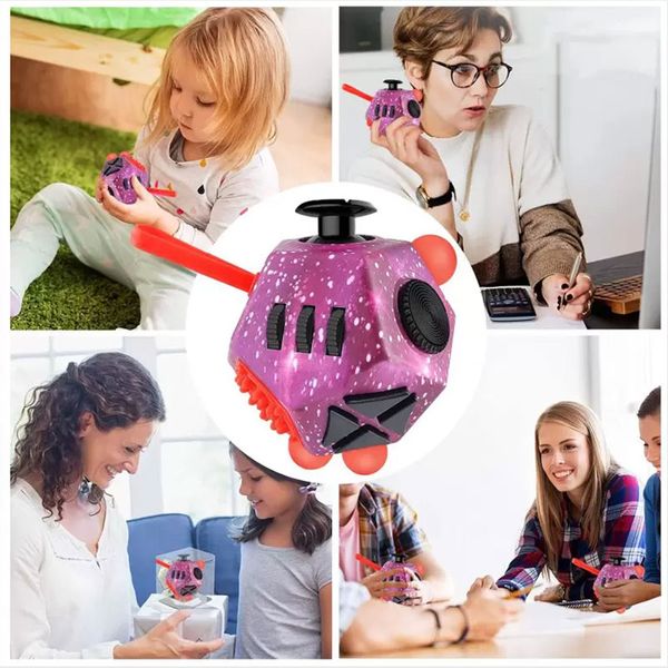 

fidget dodecagon - 12 side cube fidgets toy relieves stress and anxiety anti depression for kids adults adhd add ocd and autism