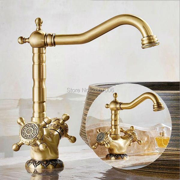 

bathroom sink faucets gizero european style antique brush faucet vintage mixer swivel spout vanity taps and cold gi112