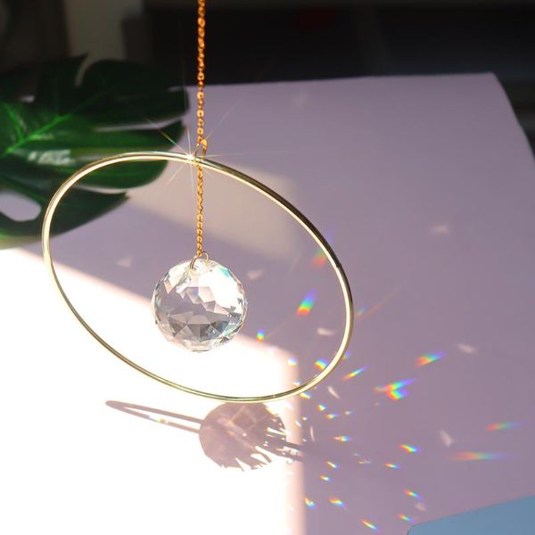 

garden decorations angel aura quartz, sacred geometry crystal prisms window hanging rainbow chaser outdoor suncatchers car decor wind chime