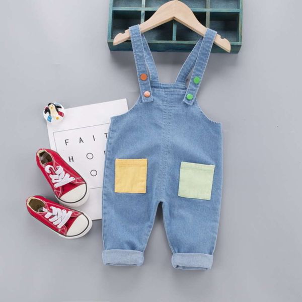 

autumn 2020 wear new children's jeans carrying pants can be openedvt93, Blue