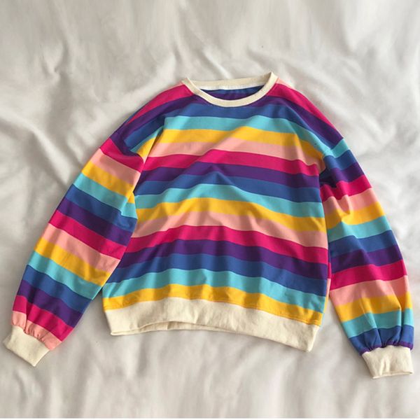 

2021 spring colored o-neck sleeve oversize female hoodies s trn3, Black