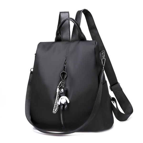 

backpack 2021 women's shoulder bag ladies large capacity travel fashion casual solid color zipper