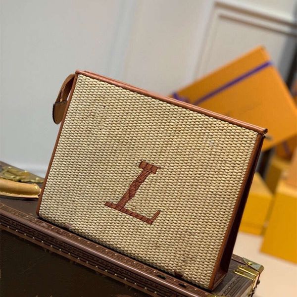 

luxury ladies straw woven handbag purse briefcase fashion bag, Red;black