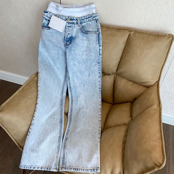 

streetwear 2022 high waist patchwork women's fashion jeans woman wide leg pants trousers female jean femme denim oversize all-match jea, Blue