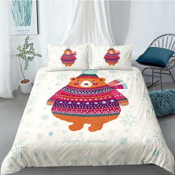 

bedding sets home textile cartoon bear duvet cover set comforter 3d printed luxury 3pcs quilt single double  king size