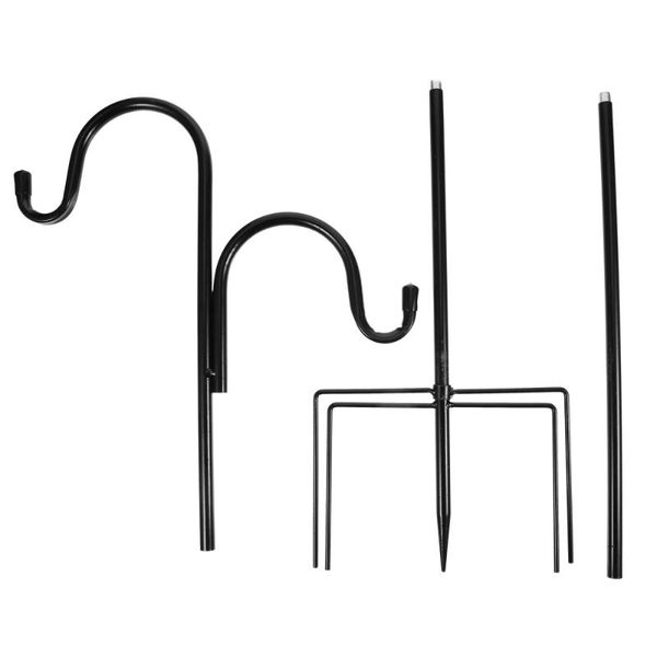 

hooks & rails 1 pc yard shepherd hook ground inserting iron hanging garden