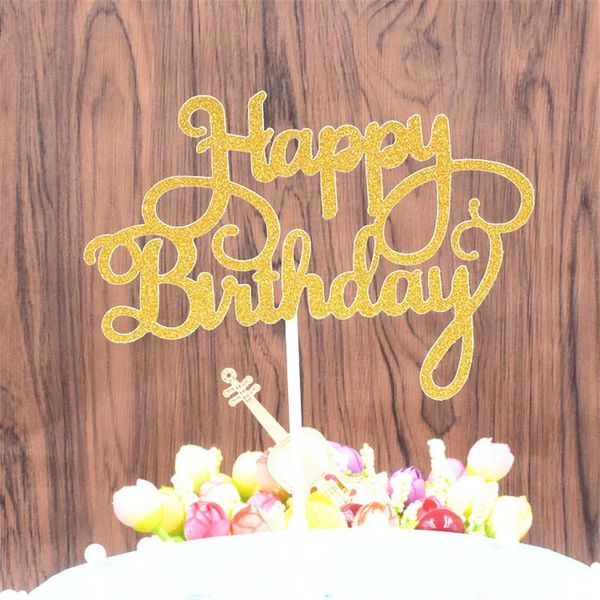 

other festive & party supplies 3pcs birthday cake flag european paper happy l card