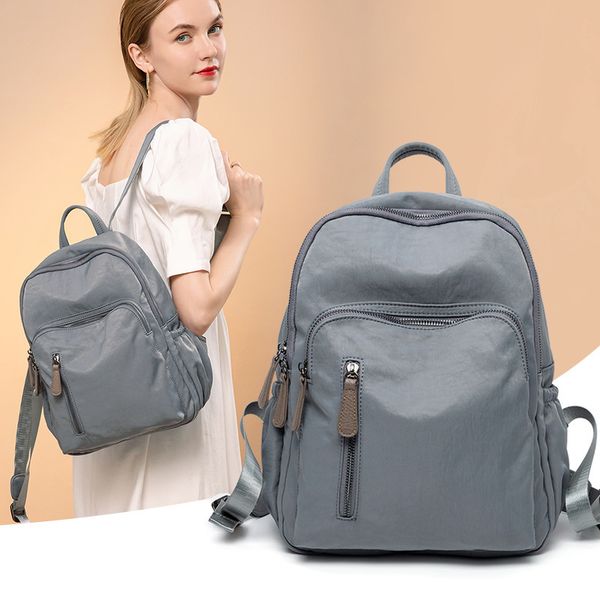 

oxford cloth backpack women's korean version 2021 new spring and summer simple large capacity backpack travel bag student book bag tren
