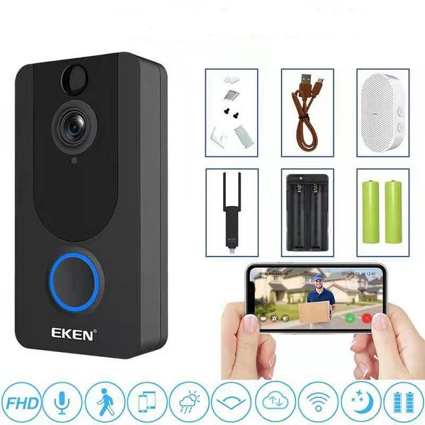 

doorbells smart ip wifi ding dong intelligent visual doorbell night vision video intercom induction infrared monitoring cat eye